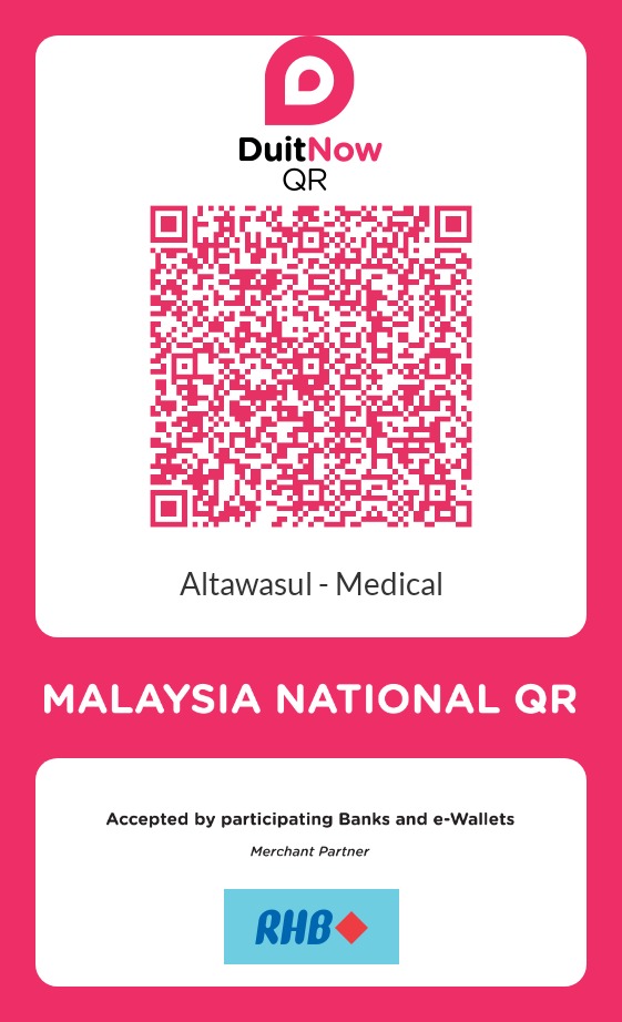 Kod DuitNow QR kebangsaan bagi akaun Altawasul - Medical di RHB Bank